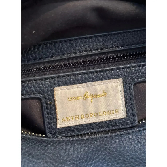 Anthropologie Urban Originals Black Leather Half Moon Crossbody Bag - Picture 2 of 7